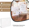 HMF Supporto da tavolo in acrilico DIN A4, espositore a T Anteprima dell’immagine prodotto 2