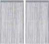 Two light gray string curtains hanging side-by-side against a white background. Produktbild-Vorschau