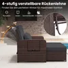 COSTWAY 3 in 1 Polyrattan Gartenliege, Sonnenliege mit Produktbild-Vorschau 5
