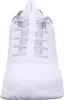 A front view of a white Skechers Bounder sneaker. Produktbild-Vorschau