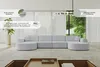 ALTDECOR Ecksofa in U-Form MARI-U2 - 388x171x79,5 cm Beige Produktbild-Vorschau 6