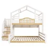 Flieks Etagenbett 90x200cm/140x200cm mit Regal, Kinderbett Produktbild-Vorschau 11