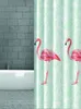 Tekstylna zasłona prysznicowa flamingo różowa miętowa Podgląd zdjęcia produktu 1