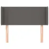 The Living Store Kopfteil mit Ohren Grau 103x16x78/88 cm Produktbild-Vorschau 4