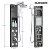 KLARWERK® BEN | Duschpaneel Edelstahl Schwarz Kopfdusche & Produktbild-Vorschau 11
