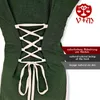 Mittelalter Kleid mit Schnürung ärmellos Grün / Natur Produktbild-Vorschau 9