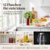 set di 12 bottiglie di vetro rotonde da 1000 ml con tappo a Anteprima dell’immagine prodotto 2