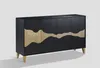 Stilig ST374 Kommode aus Eichenfurnier, MDF, Edelstahl, Produktbild-Vorschau 3