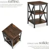 Table d’appoint NOTTINGHAM 40,5x40,5x60,5cm - Bois foncé Voir les images du produit 3
