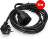 A black extension cord coiled on a white background. Náhled obrázku produktu