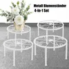 Blumenhocker 4er Set rund Garten Blumenständer Metall Produktbild-Vorschau 9