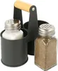 com-four® 3-teiliges Gewürzstreuer Set aus Glas - Salz und Produktbild-Vorschau 4