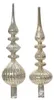Decoris Weihnachtsbaumspitze Glas silber antique shiny 35cm Produktbild-Vorschau 1
