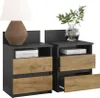Nachttisch Vicco Monty Anthrazit/Goldkraft Eiche 2er Set, Produktbild-Vorschau 4