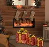 DMS 3er Set Geschenkboxen Weihnachtsfigur mit 48 LEDs Produktbild-Vorschau 2