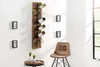 Wand Weinregal EUPHORIA BARRACUDA 100cm massives Teakholz Produktbild-Vorschau 4