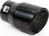 A black exhaust tip with a perforated end, attached with a bolt and nut. Podgląd zdjęcia produktu