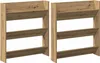 Two identical wooden shoe racks are shown side-by-side against a white background. Produktbild-Vorschau