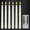 LED Stabkerzen mit Fernbedienung,Flammenlose Tafelkerzen Produktbild-Vorschau 1