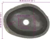 vidaXL Waschbecken Flussstein Oval (29-38)x(24-31) cm Produktbild-Vorschau 5