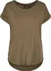 A plain studio shot of a women's olive green t-shirt. Náhľad obrázku produktu