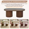 Merax Oval Couchtisch aus MDF, Vintage Design mit Produktbild-Vorschau 14