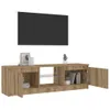 vidaXL Armoire TV avec lampes LED Chêne Artisan 120x30x36 Voir les images du produit 4