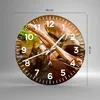 Wanduhr - Rund - Glasuhr - Pilze Mahlzeit Natur Glas - Produktbild-Vorschau 3