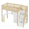 Flieks Lit superposé 90x200 avec armoire, Lit surélevé avec Voir les images du produit 10