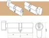 Schließzylinder mit Knauf - 35 x 35 mm - 3 Schlüssel - ( Produktbild-Vorschau 4