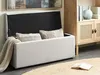 BELIANI Taburet krémová biela 100 x 42 x 40 cm polyester Náhľad obrázku produktu 4