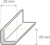 Kosche | Winkelprofil | MDF | 28 x 28 x 2600 mm | Weiß | Produktbild-Vorschau 2