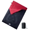 vidaXL Sac de couchage double avec oreiller adultes camping Voir les images du produit 5