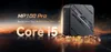 A Blackview MP100 Pro Mini PC is shown in a dramatic, futuristic setting with glowing lights and rocky terrain. Produktbild-Vorschau