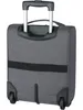 The back of a gray travel trolley with a retractable handle and wheels. Anteprima dell’immagine prodotto