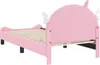 Bedframe voor kinderen met hoofdbord Roze 80 x 160 cm PU Productafbeelding-voorbeeld 7