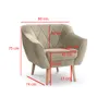 BETTSO Sessel Velvet Relaxsessel mit Holzbeinen Ohrensessel Produktbild-Vorschau 3