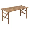 vidaXL Banc de jardin pliable avec support 118 cm bambou Voir les images du produit 1
