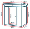 GFP Primeyard Gerätehaus Metall Gartenhaus 180x150x205 cm Produktbild-Vorschau 12