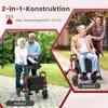 COSTWAY 2v1 skládací kolečkové křeslo a invalidní vozík se Náhled obrázku produktu 3