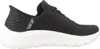 A side view of a black Skechers slip-on shoe with a white sole. Náhľad obrázku produktu