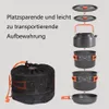 Camping Kochgeschirr Set Campinggeschirrset 16-teiliges Produktbild-Vorschau 5