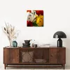Wanduhr - Quadrat - Glasuhr - Tulpen Vase Blumenstrauß - Produktbild-Vorschau 7