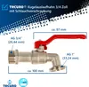 tecuro Kugelauslaufhahn Kugelventil 3/4 Zoll mit Produktbild-Vorschau 3