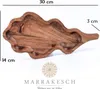 Serveertablet van akaziahout, notenhouder, model "Leaf", Productafbeelding-voorbeeld 7