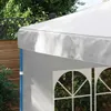 vidaXL Partyzelt-Seitenwände 2 Stück mit Fenster PE Weiß Produktbild-Vorschau 4