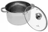 GARNEK Stalowy GRUBE 9x DNO z POKRYWKĄ 10L 28cm INDUKCJA Podgląd zdjęcia produktu 5