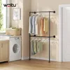 WOLTU Kleiderständer Wandmontage, mit 2 Stangen, Produktbild-Vorschau 2