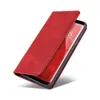 A red flip cover phone case for a Samsung Galaxy S8 is shown against a white background. Produktbild-Vorschau