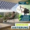 tillvex Balkonmarkise 200 cm Blau/Grau Gelenkarm Markise Produktbild-Vorschau 5